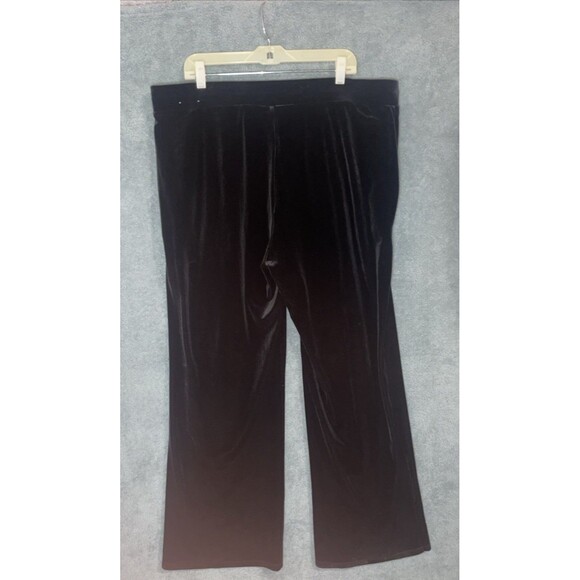 Express Womens Velvet Wide Leg Pants Size XL Whimsigoth Witchy Office Holiday - Picture 10 of 10